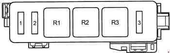 Toyota Camry - fuse box diagram - engine compartment - wagon (RHD)