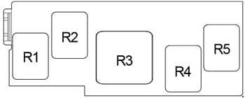 Toyota Corolla - fuse box diagram - passenger compartment relay box