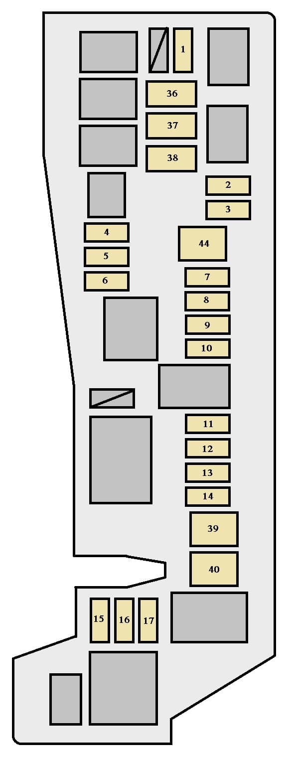 Toyota Corolla mk9 - fuse box - engine compartment