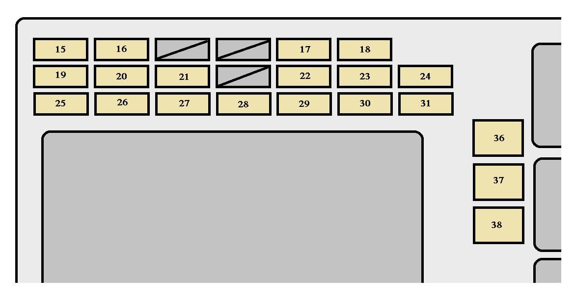 Toyota Corolla mk9 - fuse box - instrument panel