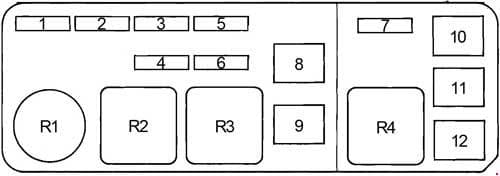 Toyota Cressida - fuse box diagram - engine compartment fuse box