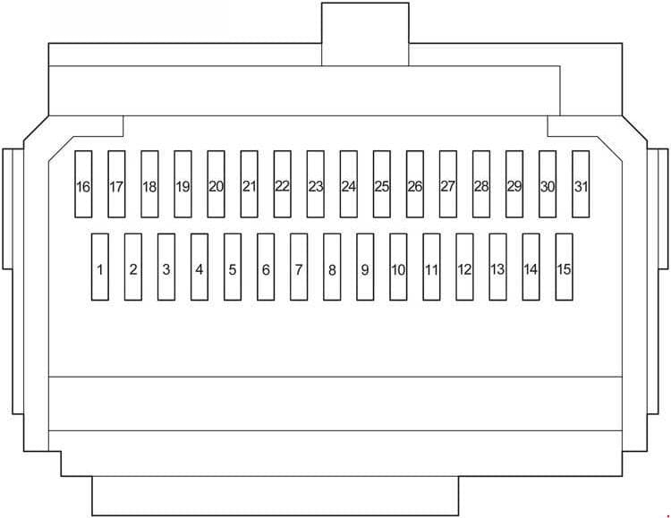 Toyota HiAce - fuse box diagram - passenger comaprtment box