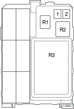 Toyota Hilux - fuse box diagram - passenger compartment - fuse box