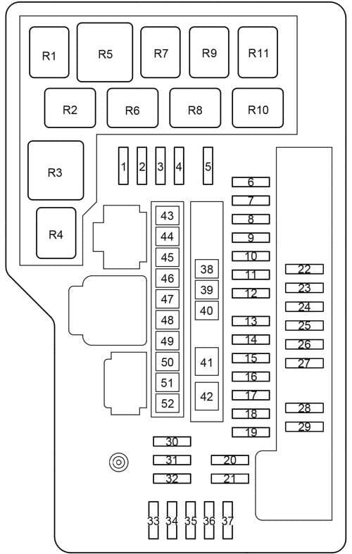 Toyota Venza - fuse box diagram - engine compartment fuse box