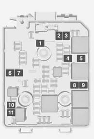 Vauxhall Adam (2013) - fuse box - engine compartment