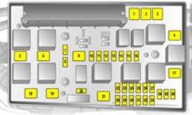 Vauxhall Astra 5th Generation - fuse box - engine compartment - version A