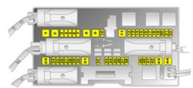 Vauxhall Astra 5th Generation - fuse box - luggage compartment - version B