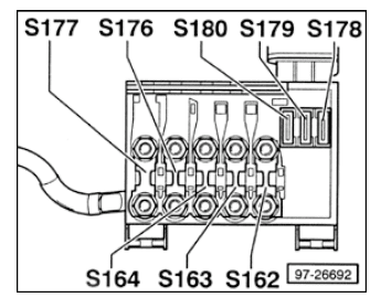 Volkswagen Golf mk4 -fuse box - battery