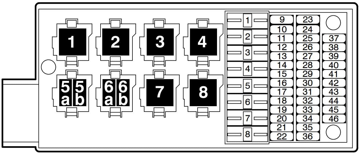 Volkswagen Phaeton - fuse box - luggage compartment (left)