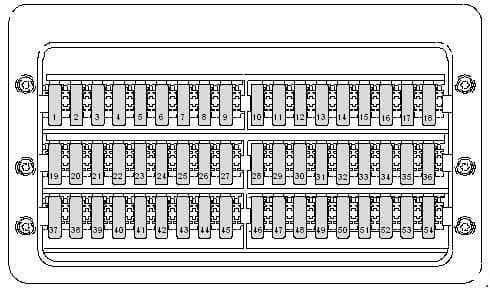 Volkswagen Crafter - fuse box diagram Fuses (SD) on fuse holder D, under driver seat,