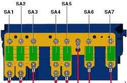 Volkswagen Passat B7 - fuse box diagram - Fuse holder A -SA- on E-box high