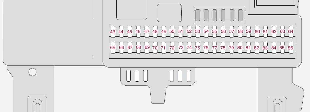 Volvo S40 mk2 - fuse box - passenger compartment